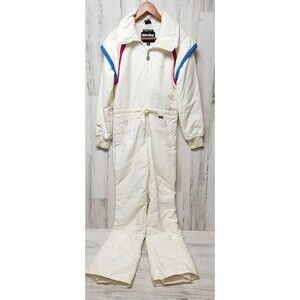 Vintage White Stag Jumpsuit Women 10 90's Thinsulate Full Snow Ski Suit